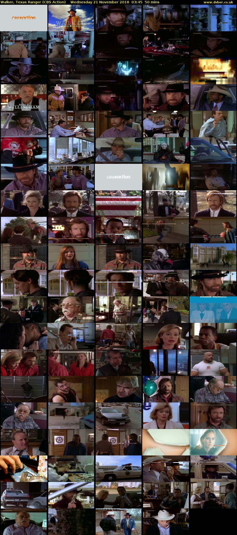 Walker, Texas Ranger (CBS Action) Wednesday 21 November 2018 03:45 - 04:35