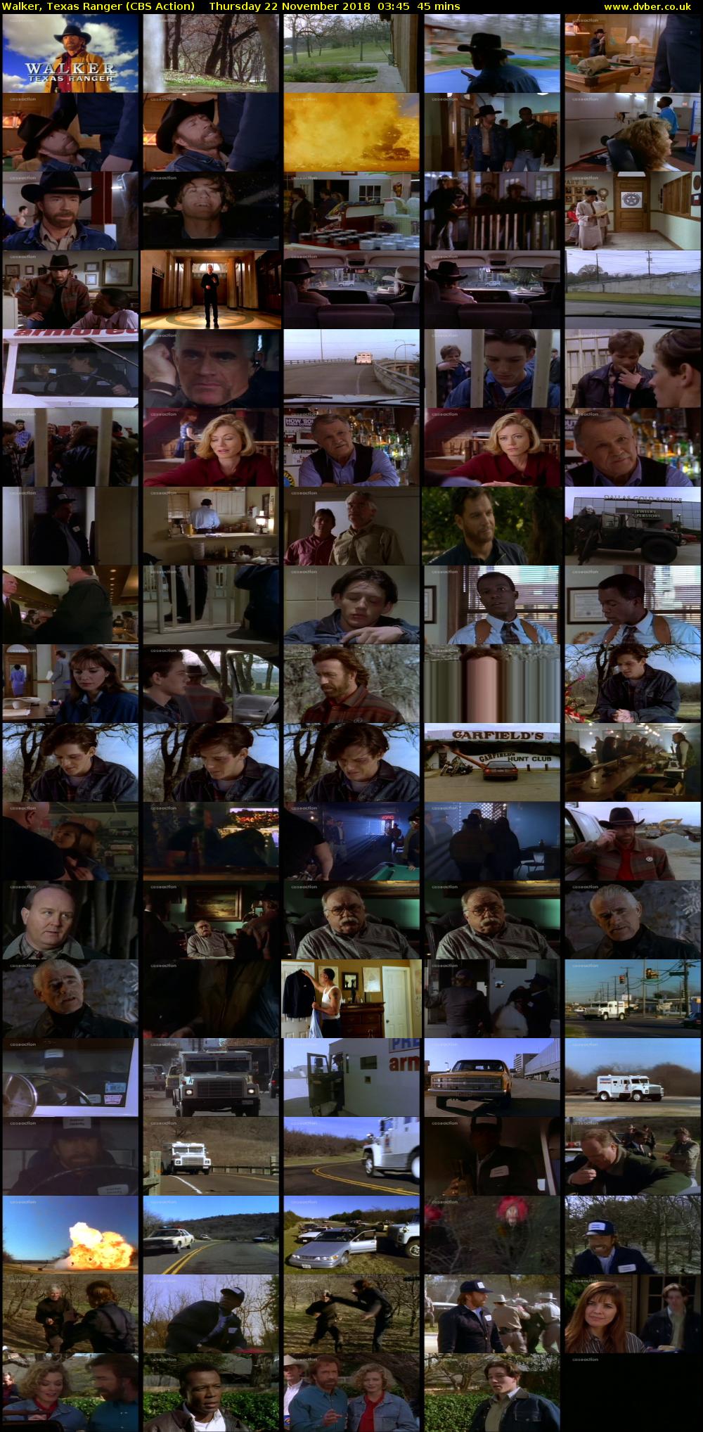 Walker, Texas Ranger (CBS Action) Thursday 22 November 2018 03:45 - 04:30