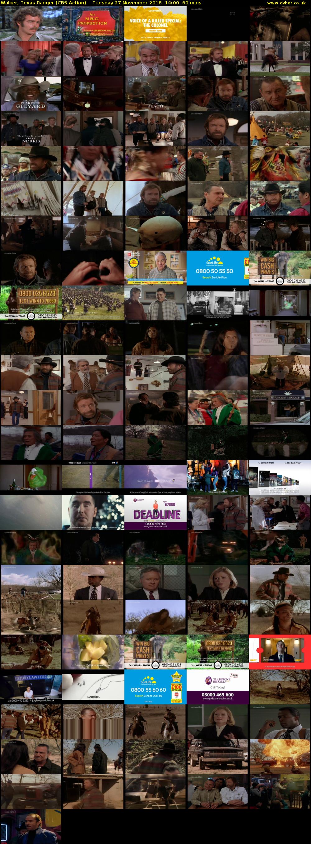 Walker, Texas Ranger (CBS Action) Tuesday 27 November 2018 14:00 - 15:00