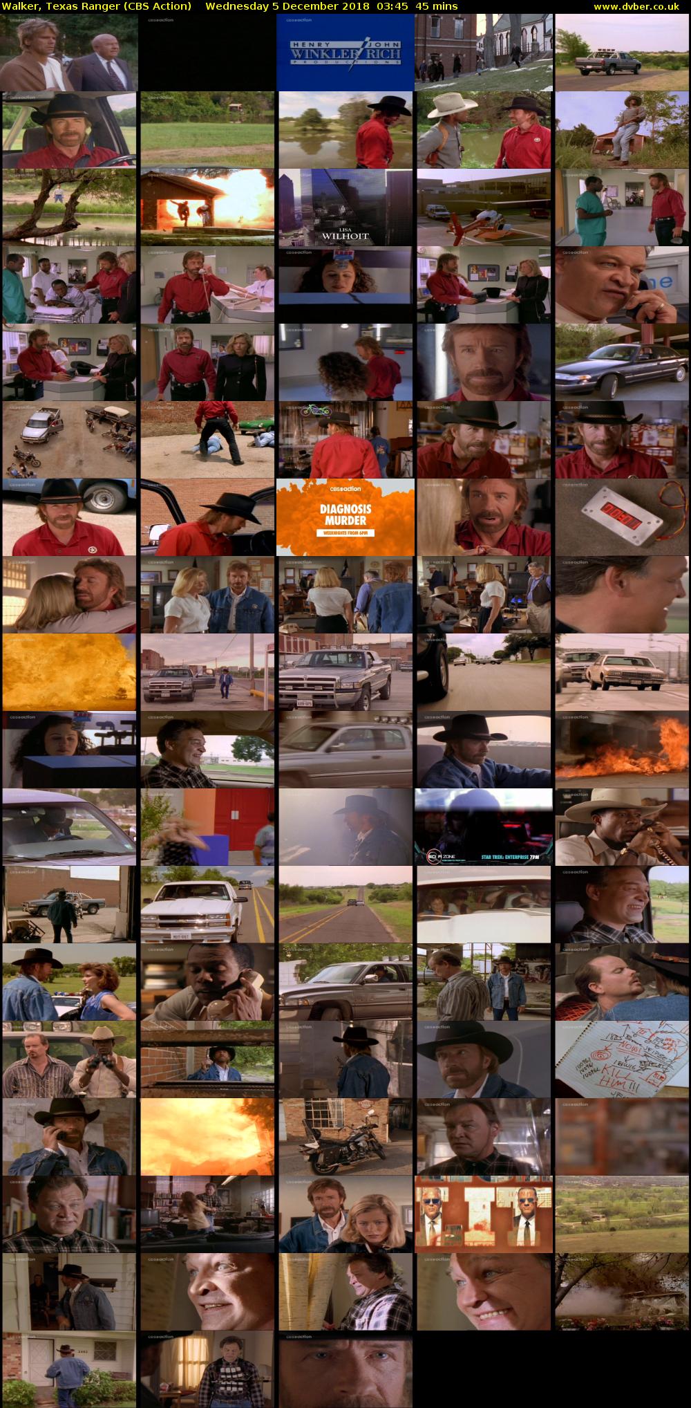Walker, Texas Ranger (CBS Action) Wednesday 5 December 2018 03:45 - 04:30