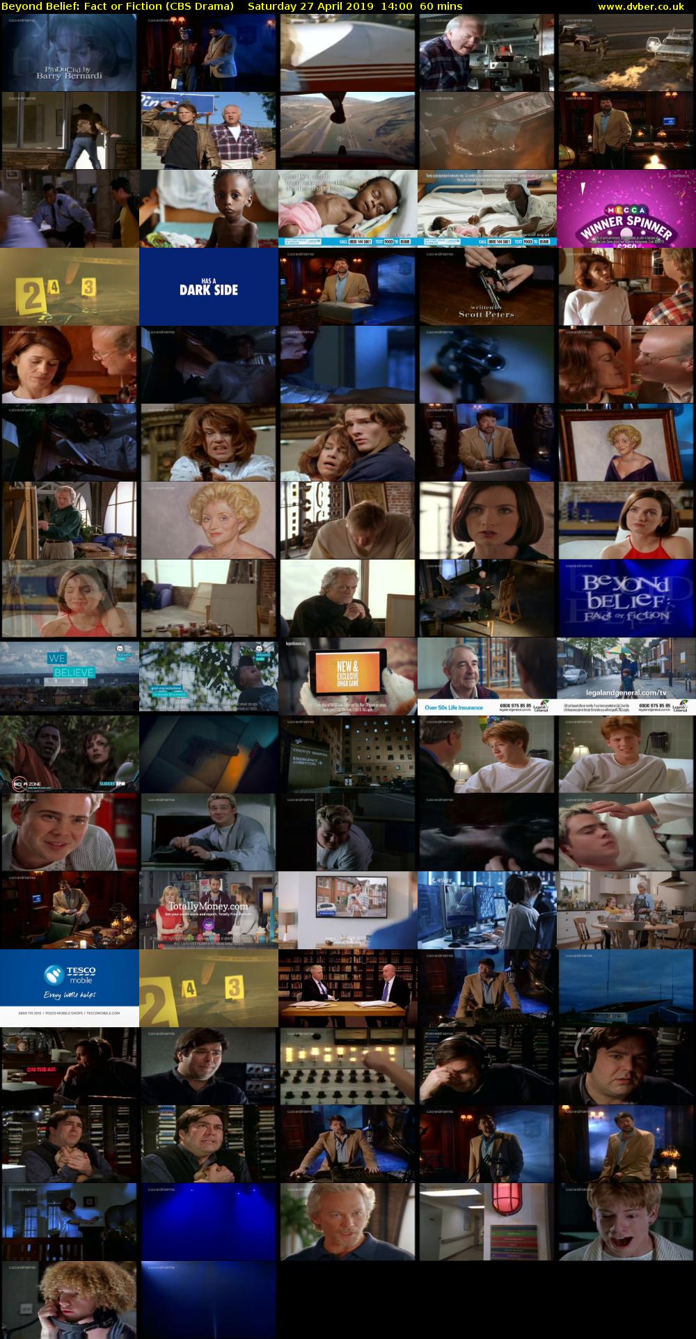 Beyond Belief: Fact or Fiction (CBS Drama) Saturday 27 April 2019 14:00 - 15:00