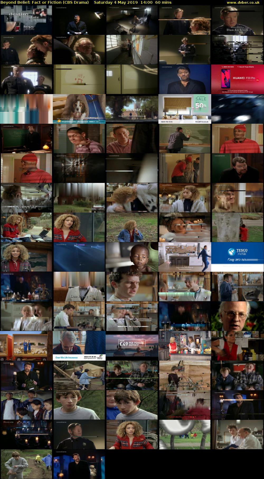 Beyond Belief: Fact or Fiction (CBS Drama) Saturday 4 May 2019 14:00 - 15:00