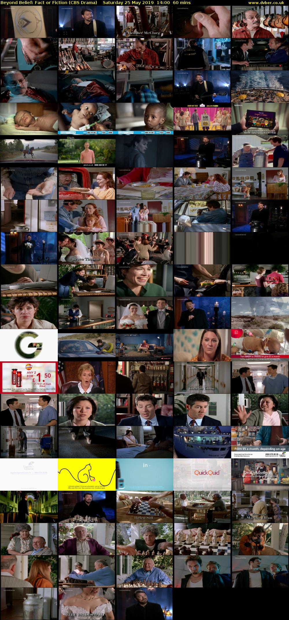 Beyond Belief: Fact or Fiction (CBS Drama) Saturday 25 May 2019 14:00 - 15:00