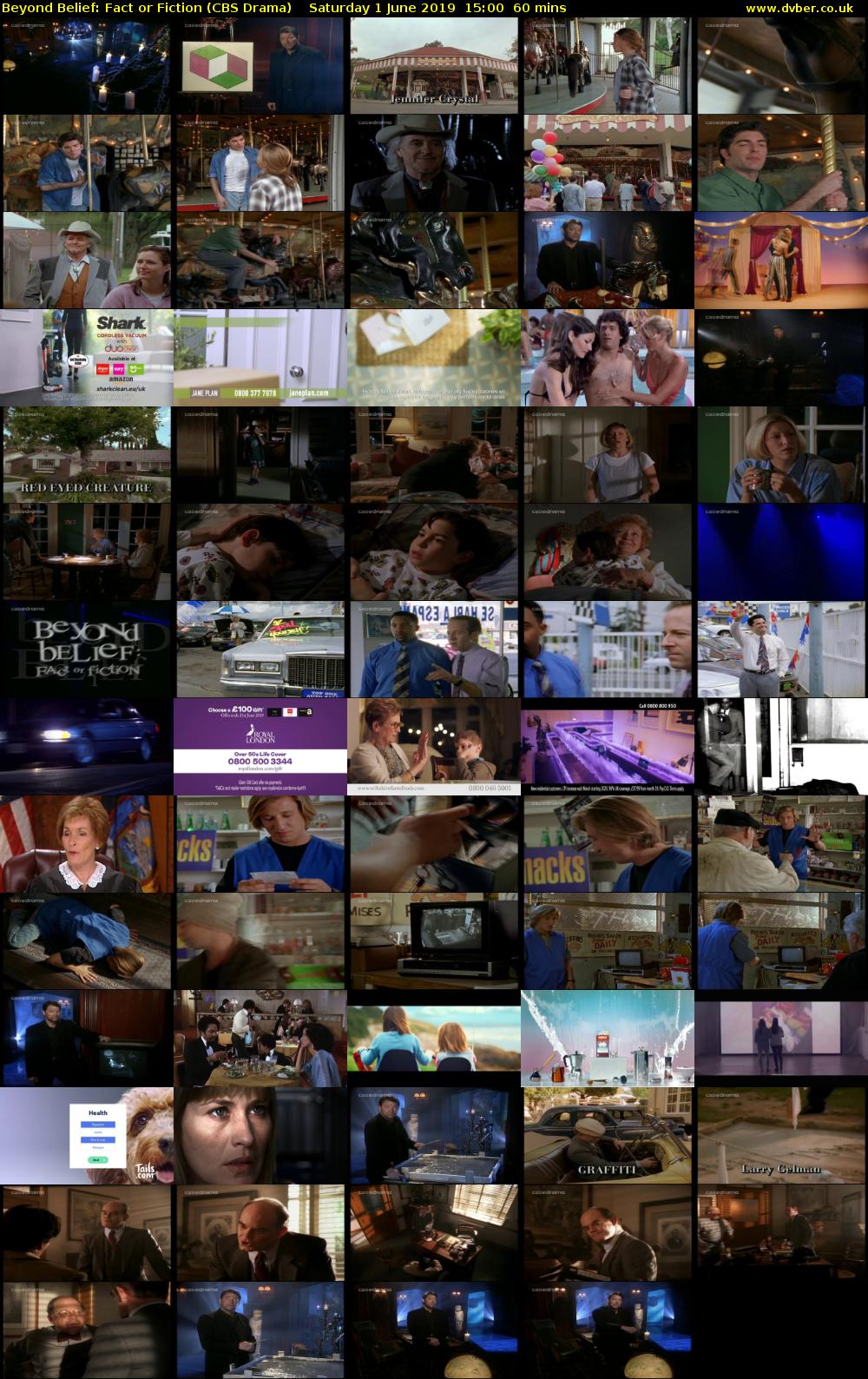 Beyond Belief: Fact or Fiction (CBS Drama) Saturday 1 June 2019 15:00 - 16:00