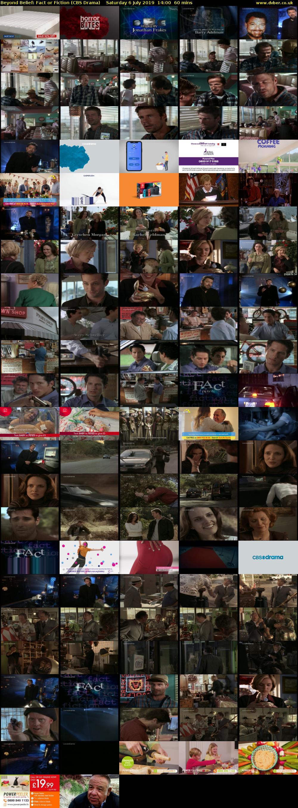 Beyond Belief: Fact or Fiction (CBS Drama) Saturday 6 July 2019 14:00 - 15:00