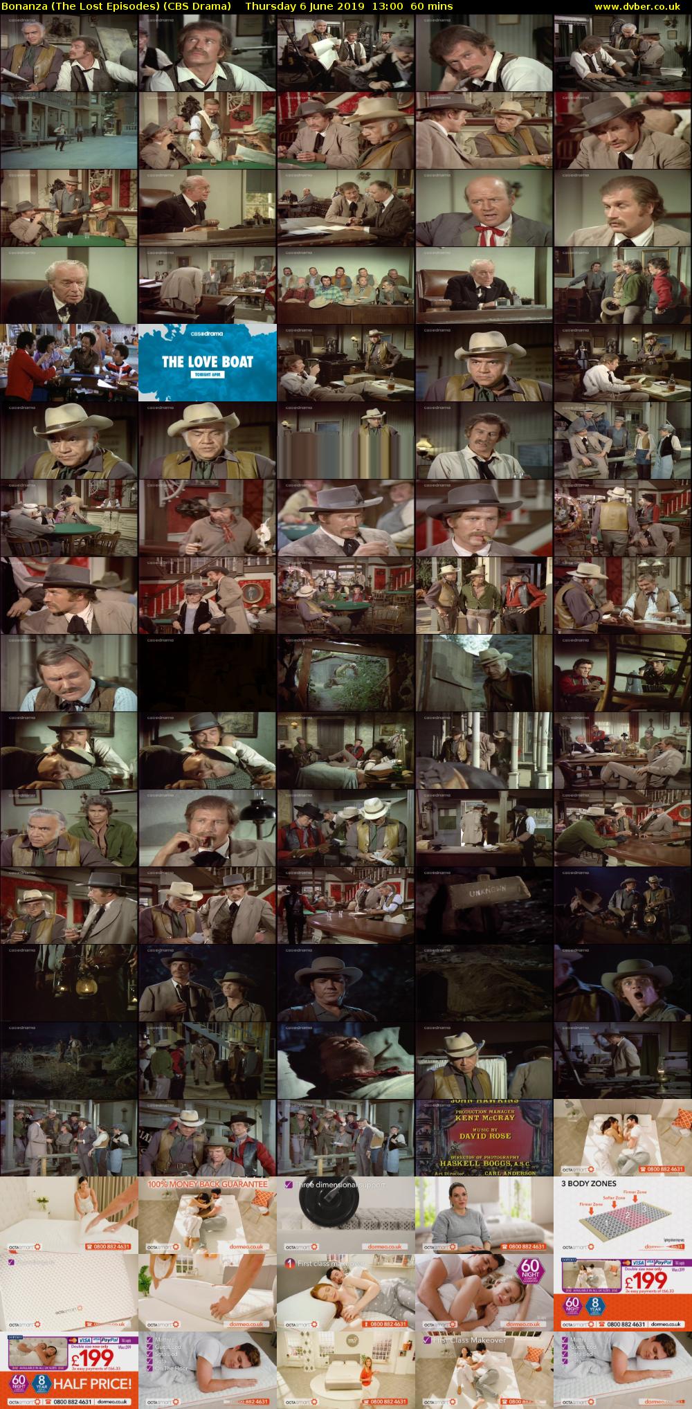 Bonanza (The Lost Episodes) (CBS Drama) Thursday 6 June 2019 13:00 - 14:00