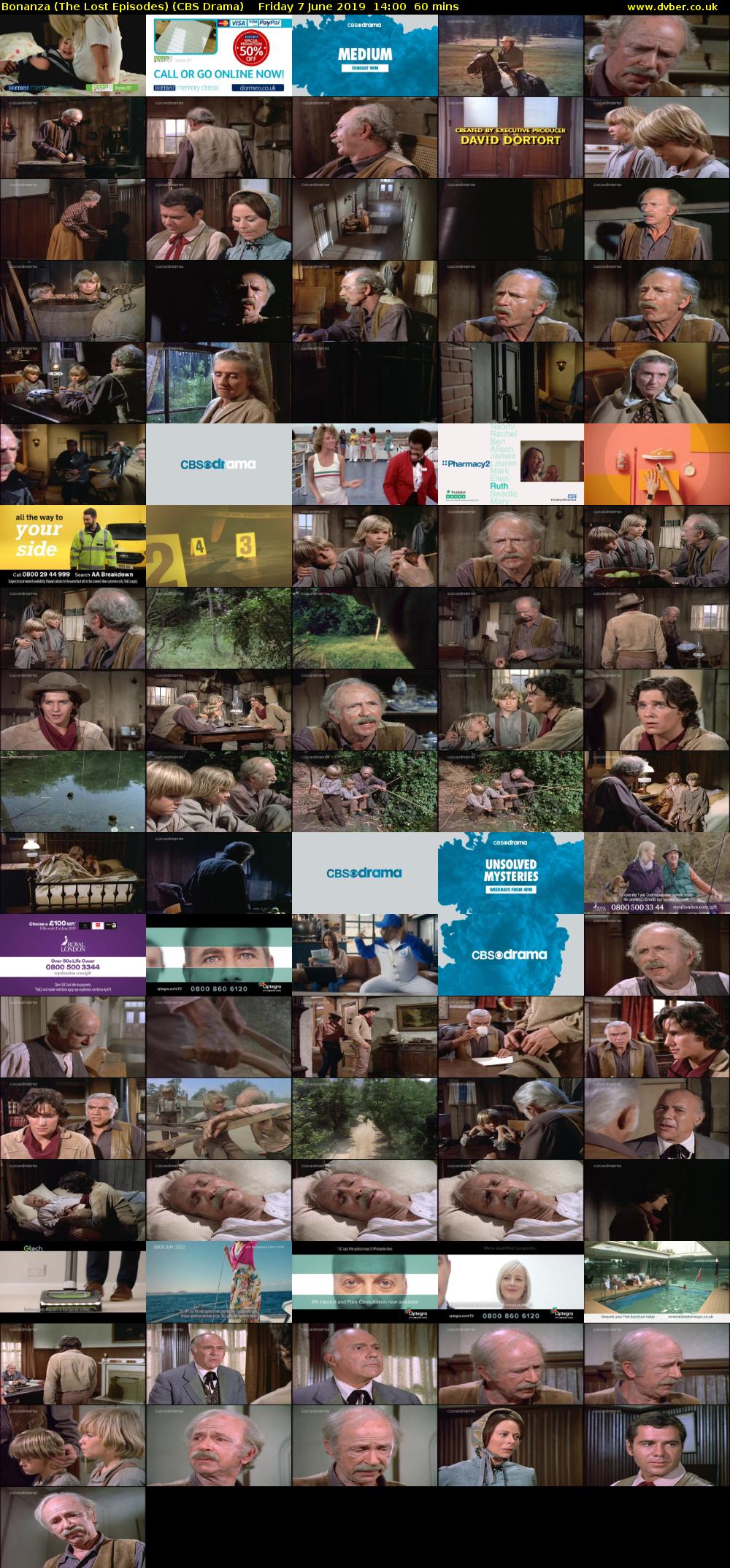 Bonanza (The Lost Episodes) (CBS Drama) Friday 7 June 2019 14:00 - 15:00