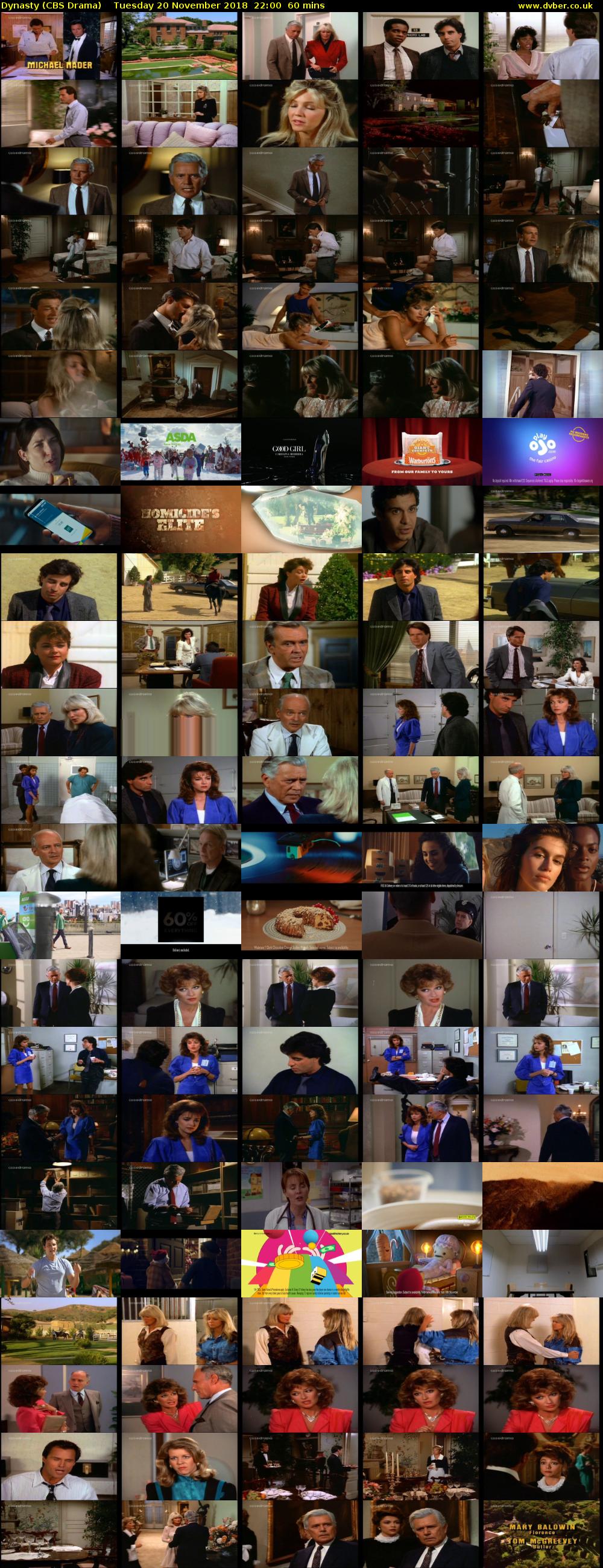 Dynasty (CBS Drama) Tuesday 20 November 2018 22:00 - 23:00