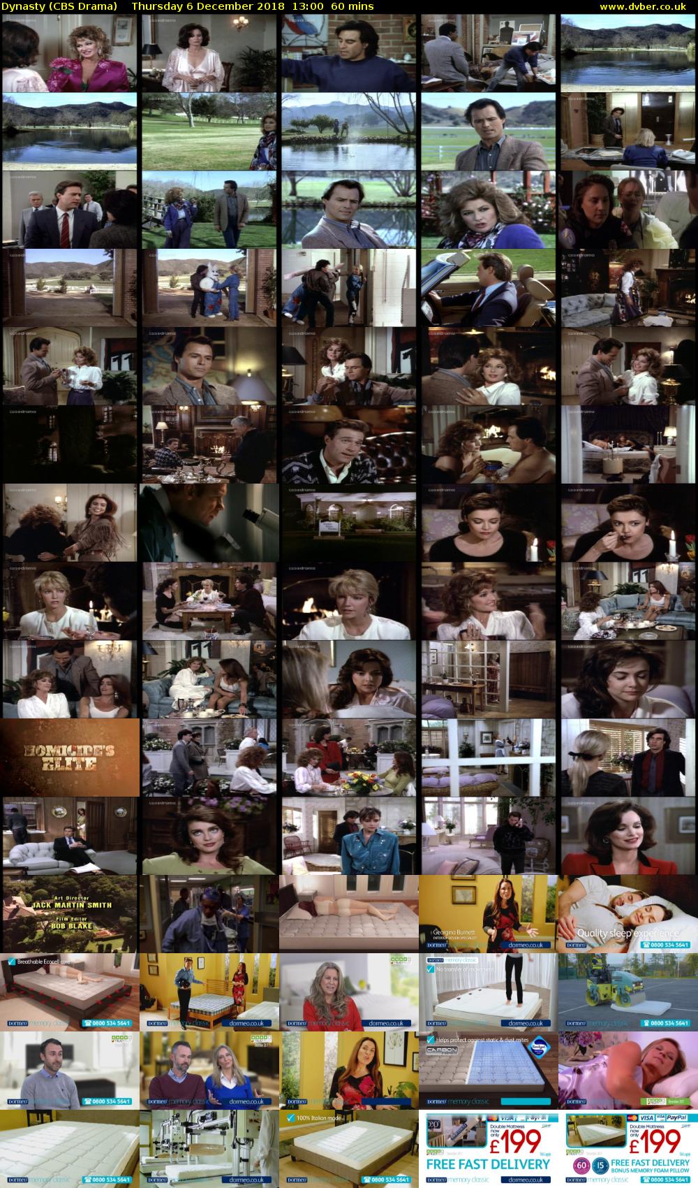 Dynasty (CBS Drama) Thursday 6 December 2018 13:00 - 14:00