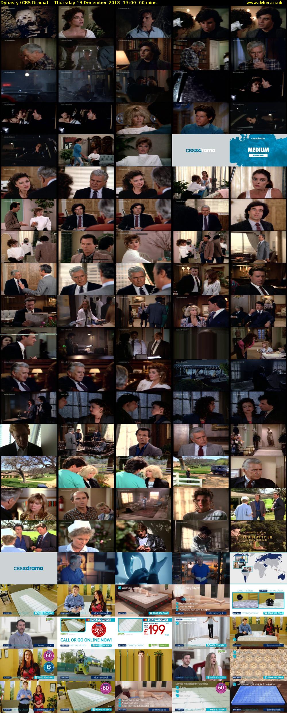 Dynasty (CBS Drama) Thursday 13 December 2018 13:00 - 14:00