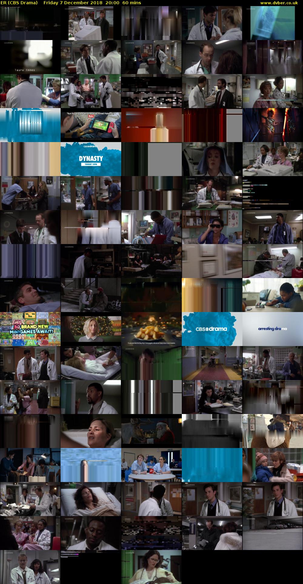 ER (CBS Drama) Friday 7 December 2018 20:00 - 21:00