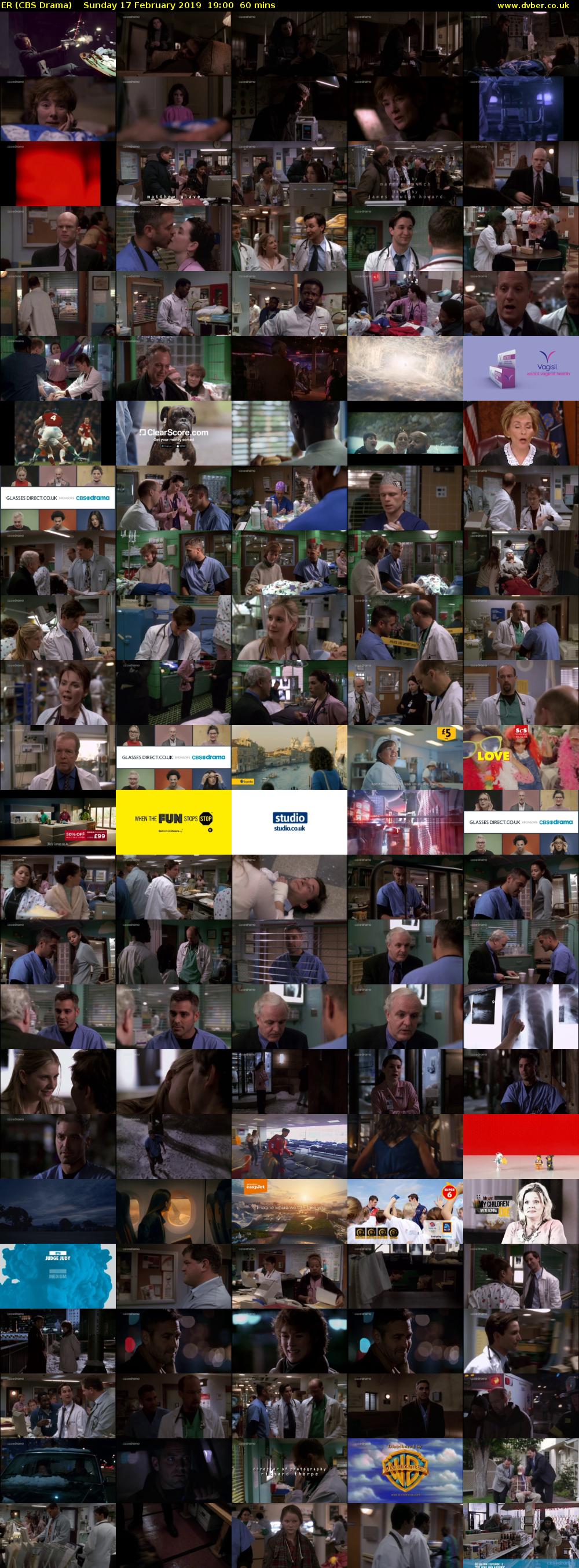 ER (CBS Drama) Sunday 17 February 2019 19:00 - 20:00