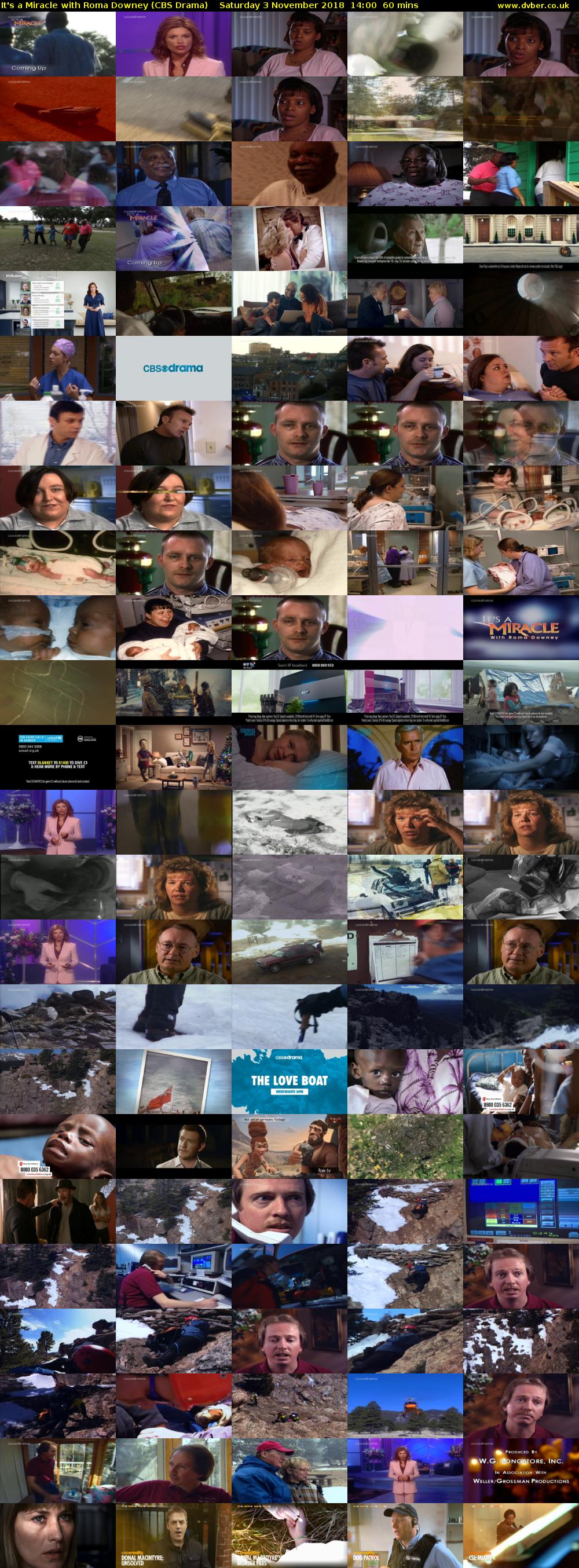 It's a Miracle with Roma Downey (CBS Drama) Saturday 3 November 2018 14:00 - 15:00