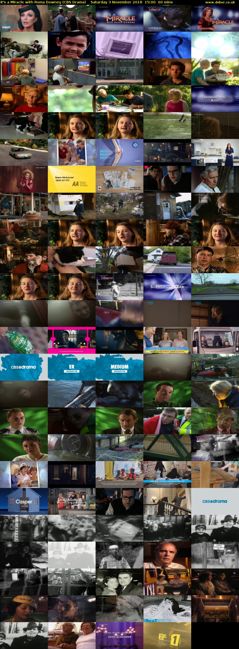 It's a Miracle with Roma Downey (CBS Drama) Saturday 3 November 2018 15:00 - 16:00