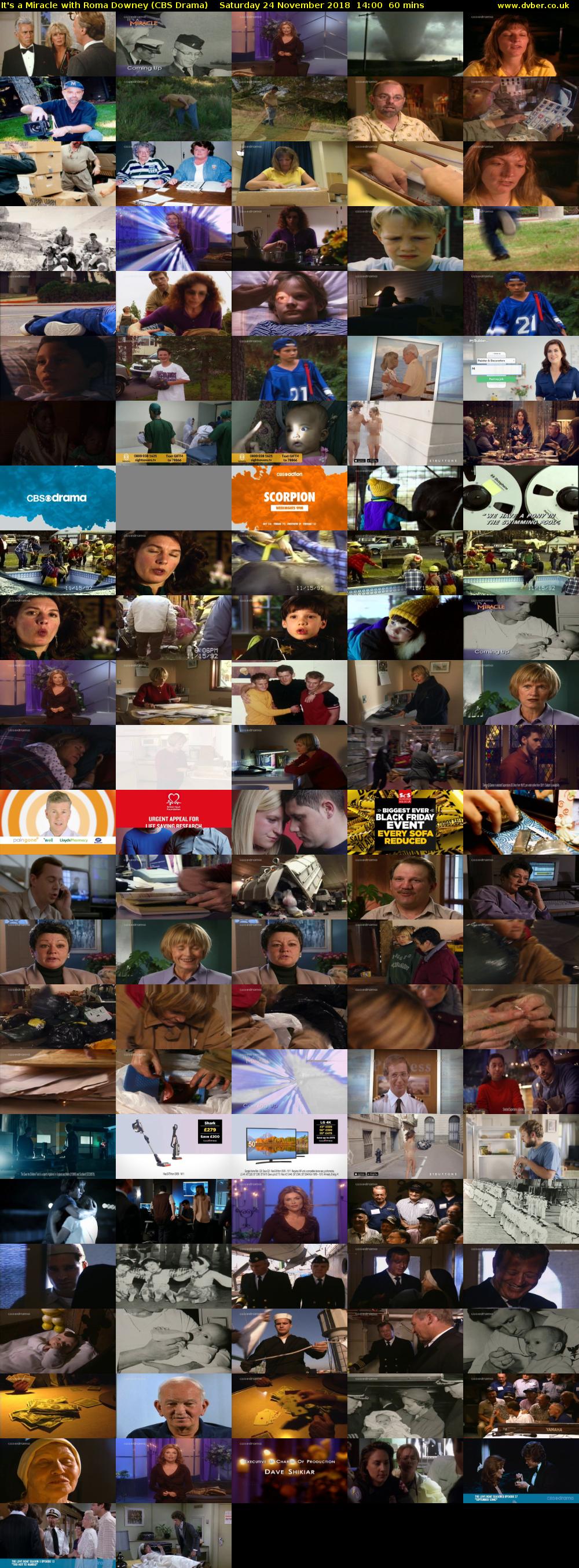 It's a Miracle with Roma Downey (CBS Drama) Saturday 24 November 2018 14:00 - 15:00