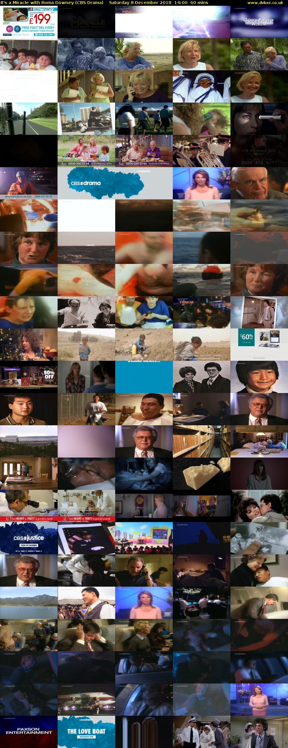 It's a Miracle with Roma Downey (CBS Drama) Saturday 8 December 2018 14:00 - 15:00