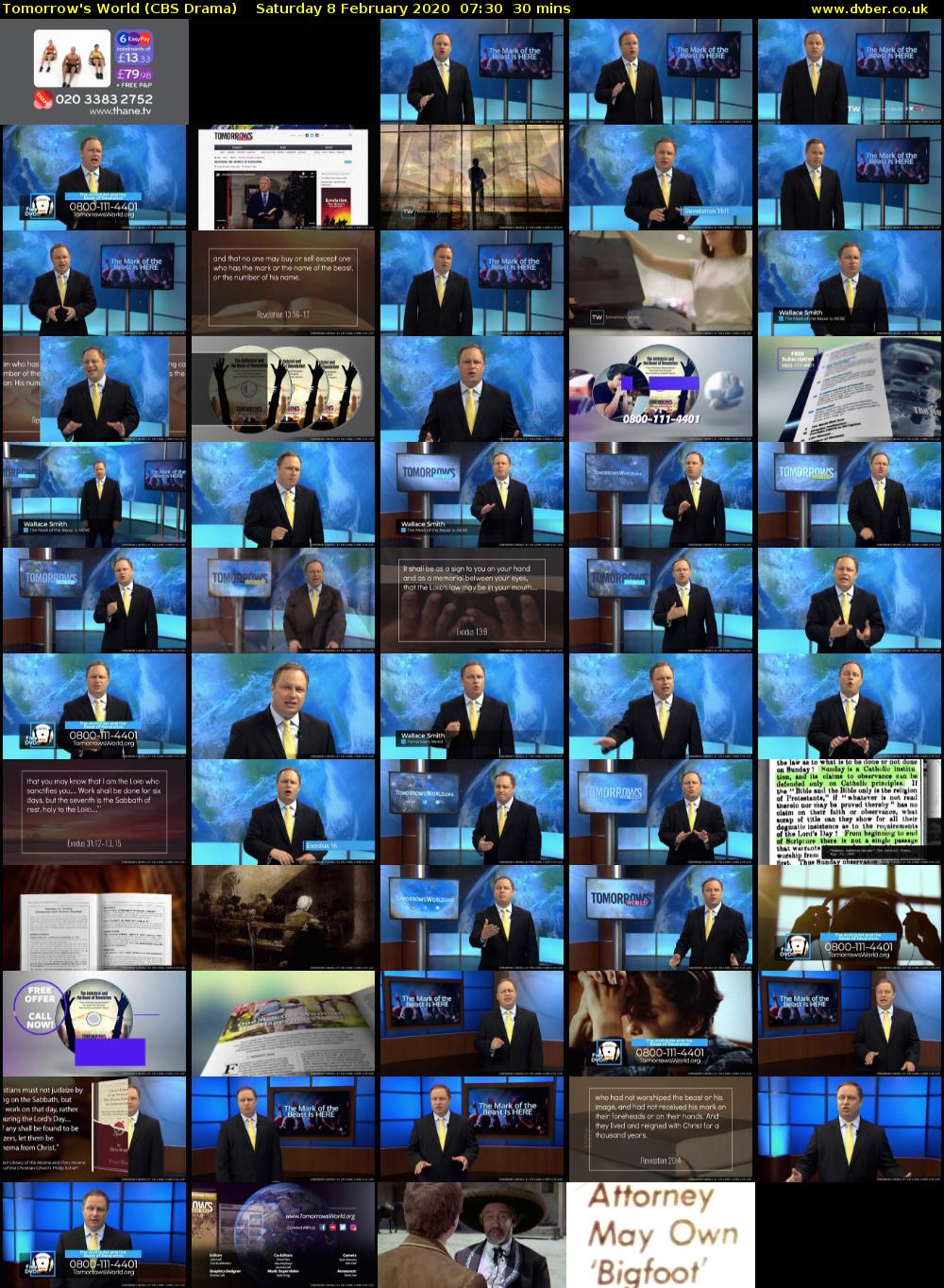 Tomorrow's World (CBS Drama) Saturday 8 February 2020 07:30 - 08:00