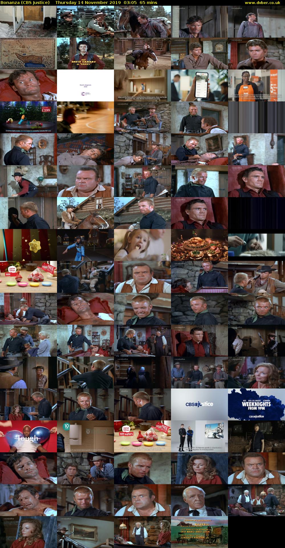 Bonanza (CBS Justice) Thursday 14 November 2019 03:05 - 04:10