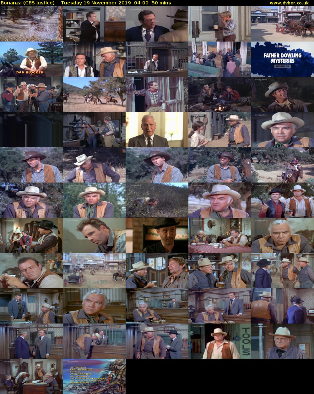 Bonanza (CBS Justice) Tuesday 19 November 2019 04:00 - 04:50