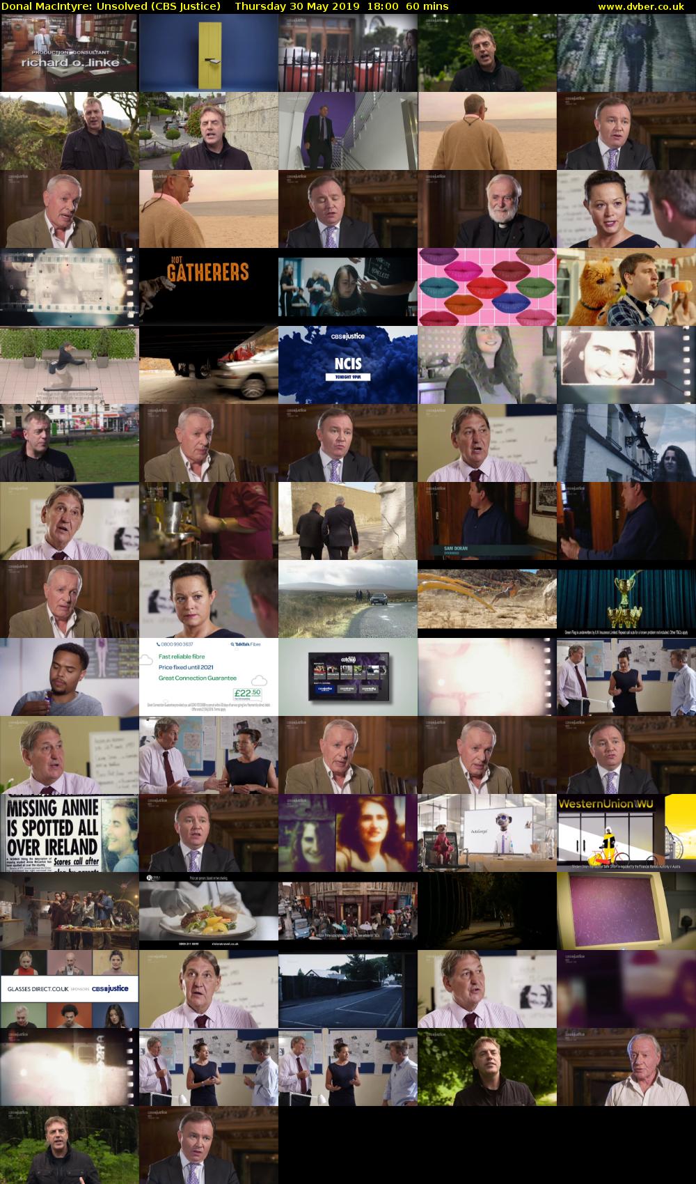 Donal MacIntyre: Unsolved (CBS Justice) Thursday 30 May 2019 18:00 - 19:00