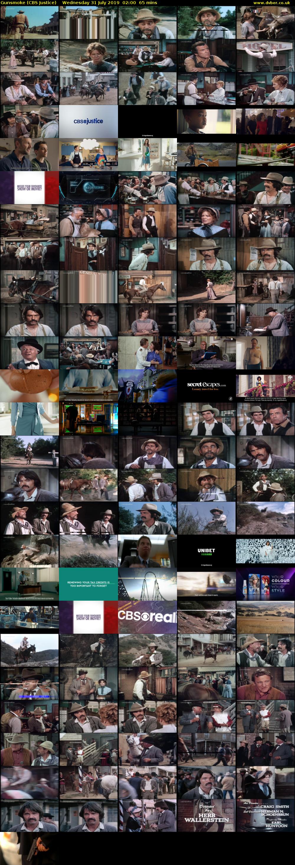 Gunsmoke (CBS Justice) Wednesday 31 July 2019 02:00 - 03:05