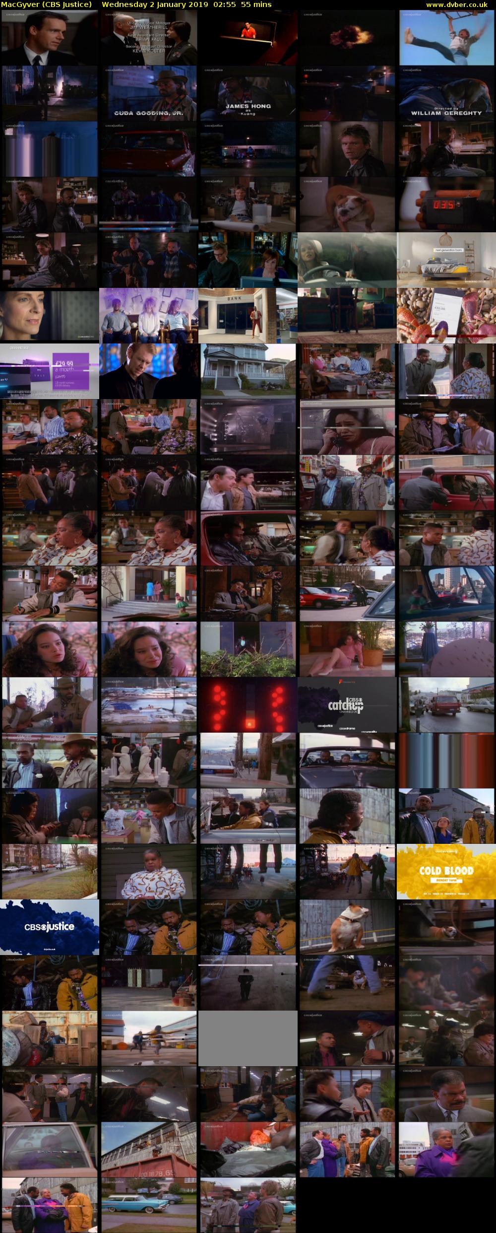 MacGyver (CBS Justice) Wednesday 2 January 2019 02:55 - 03:50