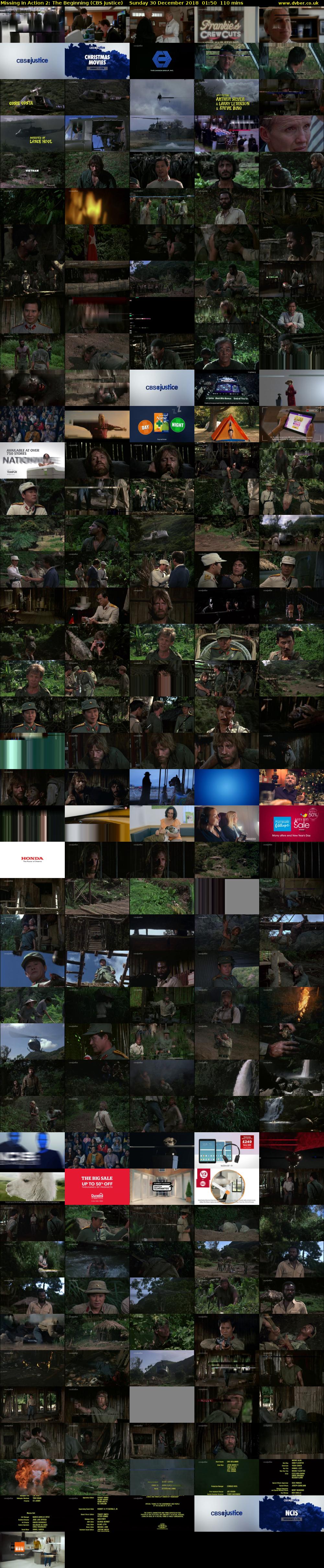 Missing In Action 2: The Beginning (CBS Justice) Sunday 30 December 2018 01:50 - 03:40