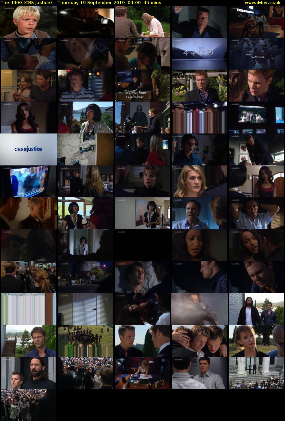 The 4400 (CBS Justice) Thursday 19 September 2019 04:00 - 04:45