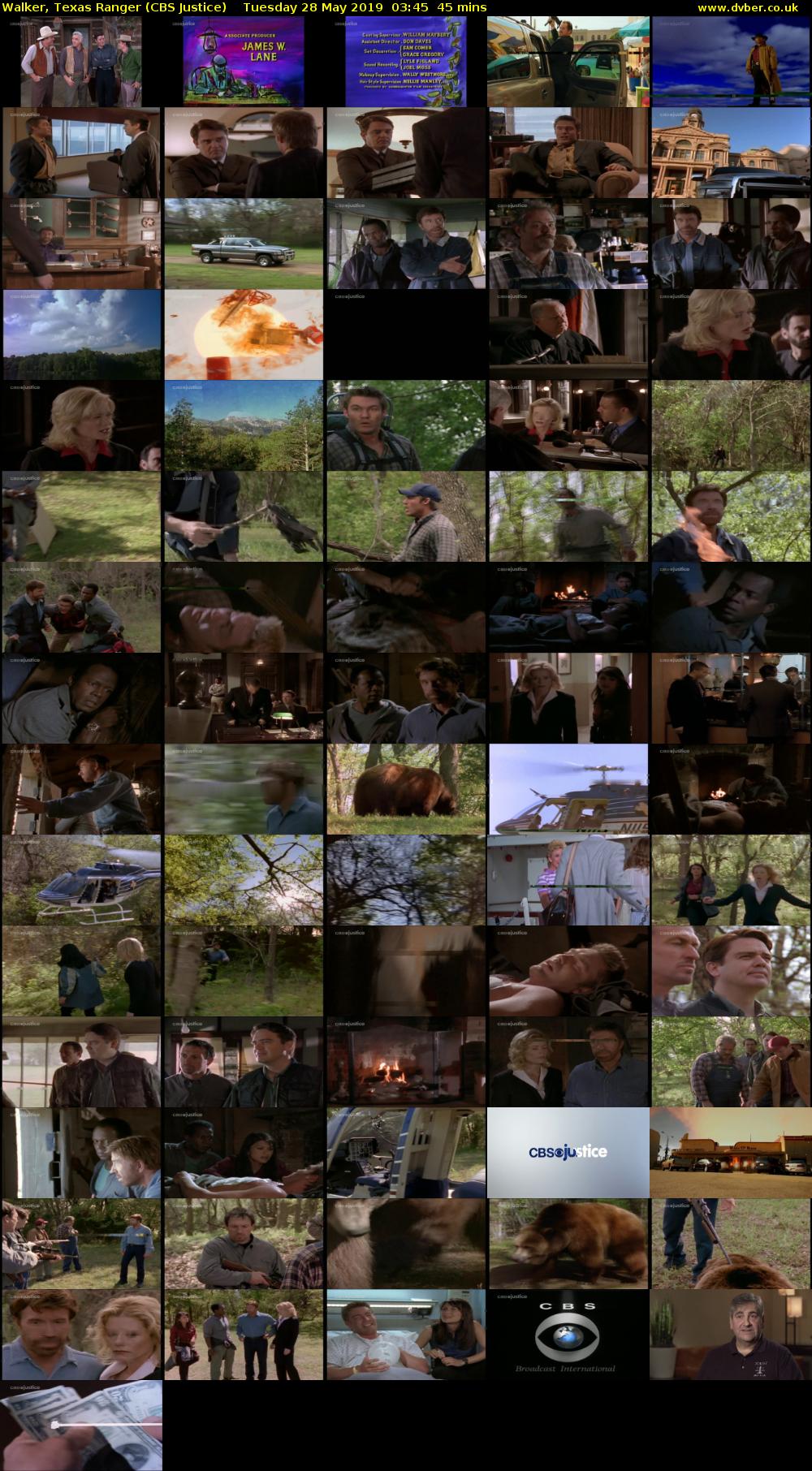 Walker, Texas Ranger (CBS Justice) Tuesday 28 May 2019 03:45 - 04:30