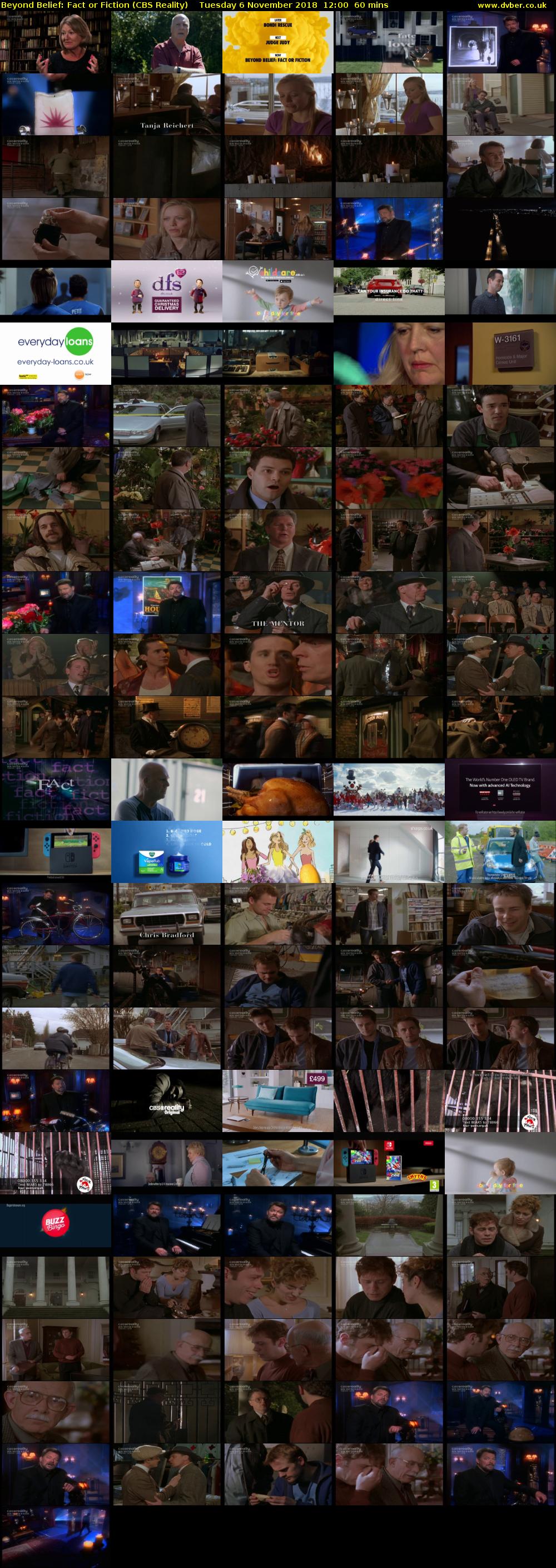 Beyond Belief: Fact or Fiction (CBS Reality) Tuesday 6 November 2018 12:00 - 13:00