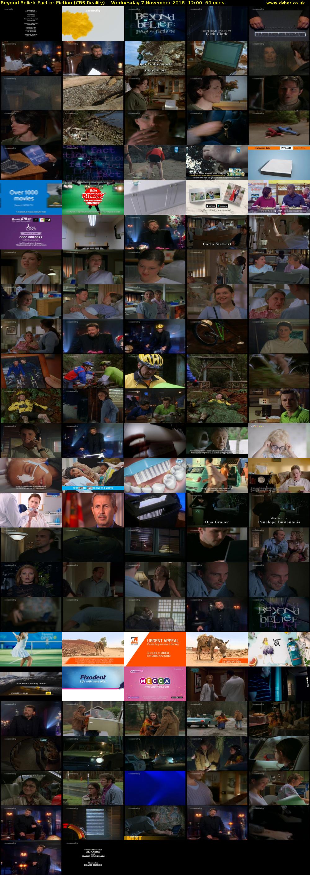 Beyond Belief: Fact or Fiction (CBS Reality) Wednesday 7 November 2018 12:00 - 13:00