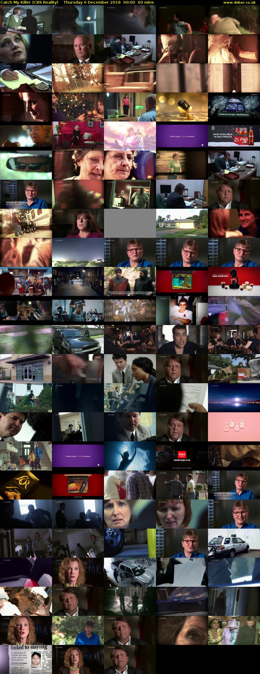 Catch My Killer (CBS Reality) Thursday 6 December 2018 00:00 - 01:00