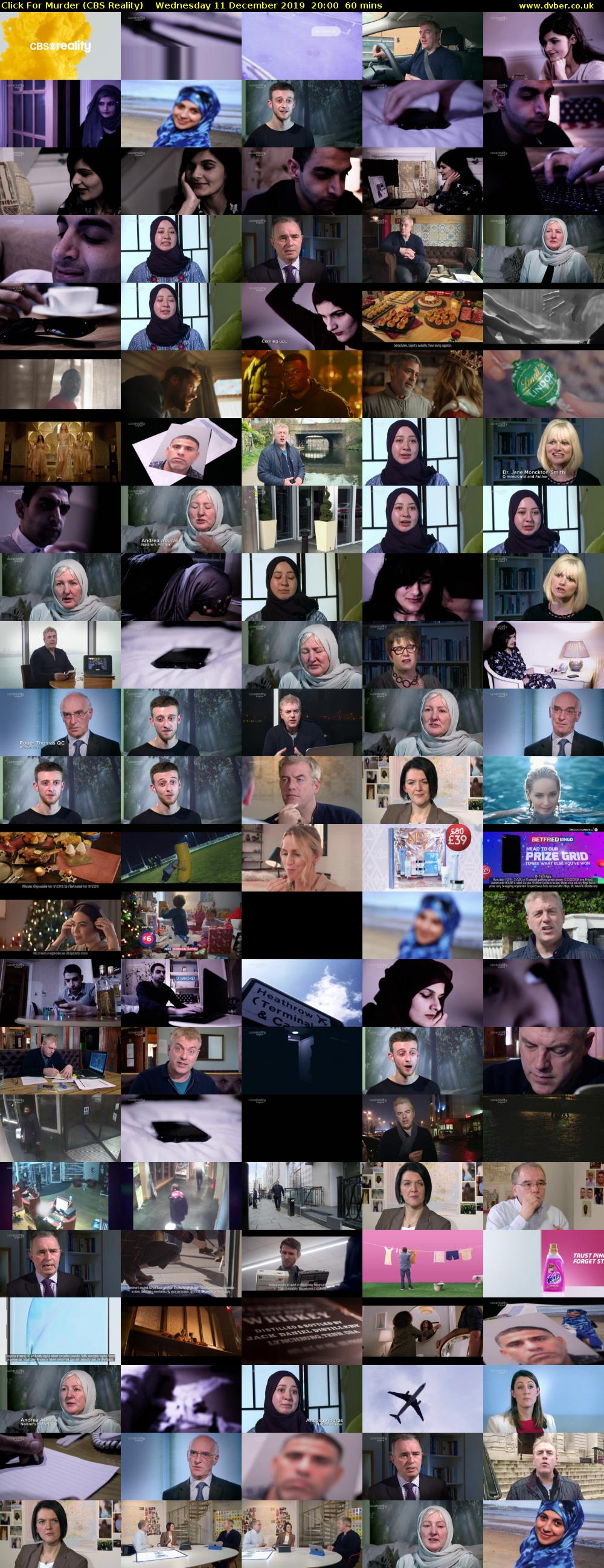 Click For Murder (CBS Reality) Wednesday 11 December 2019 20:00 - 21:00