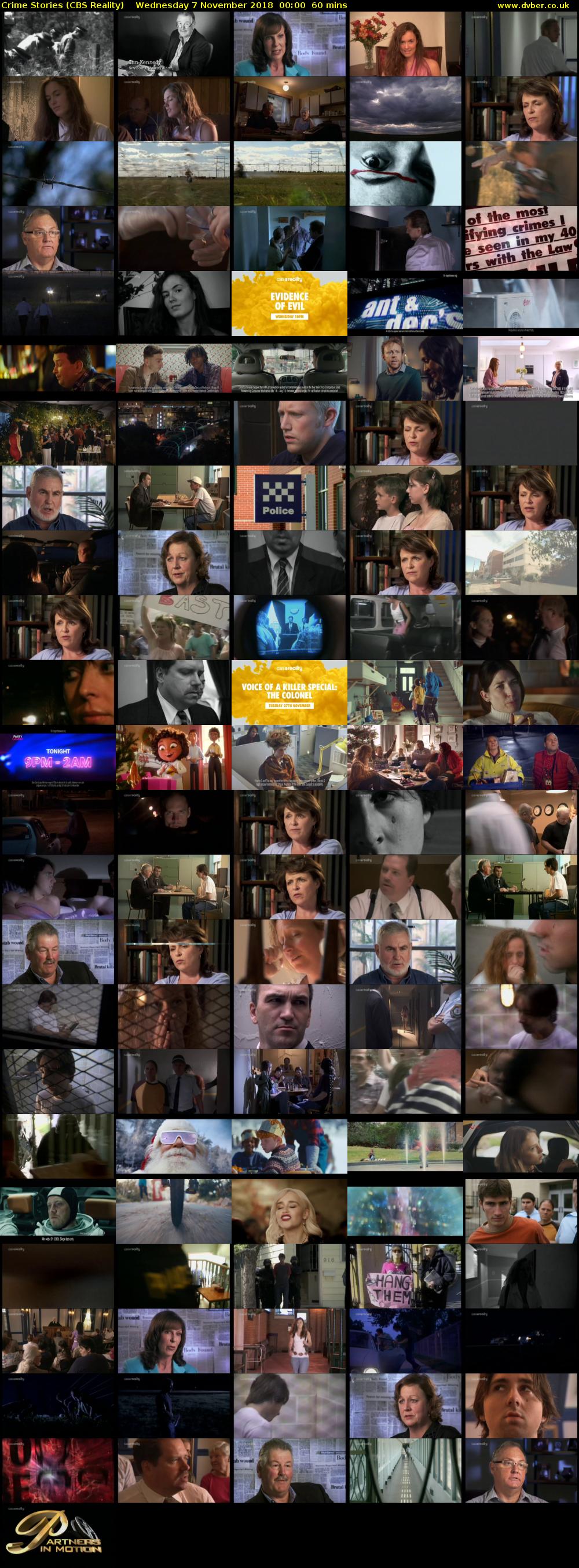 Crime Stories (CBS Reality) Wednesday 7 November 2018 00:00 - 01:00