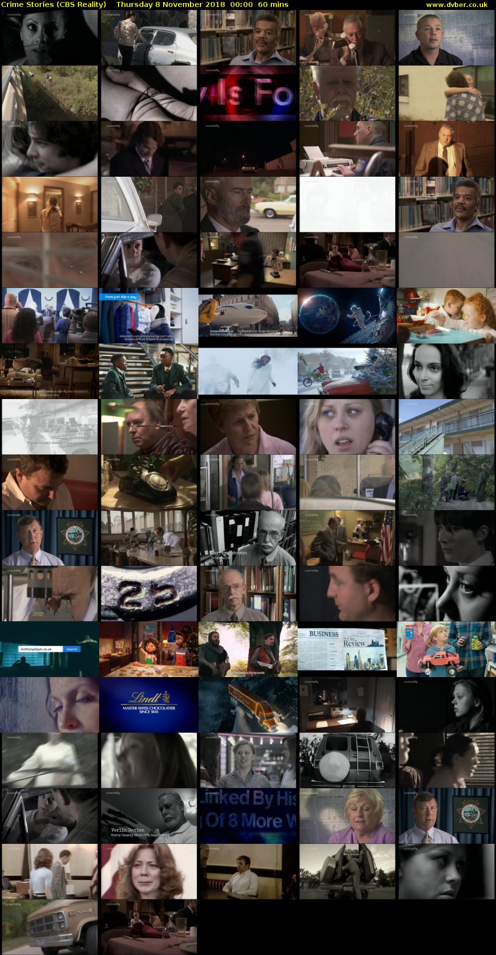 Crime Stories (CBS Reality) Thursday 8 November 2018 00:00 - 01:00