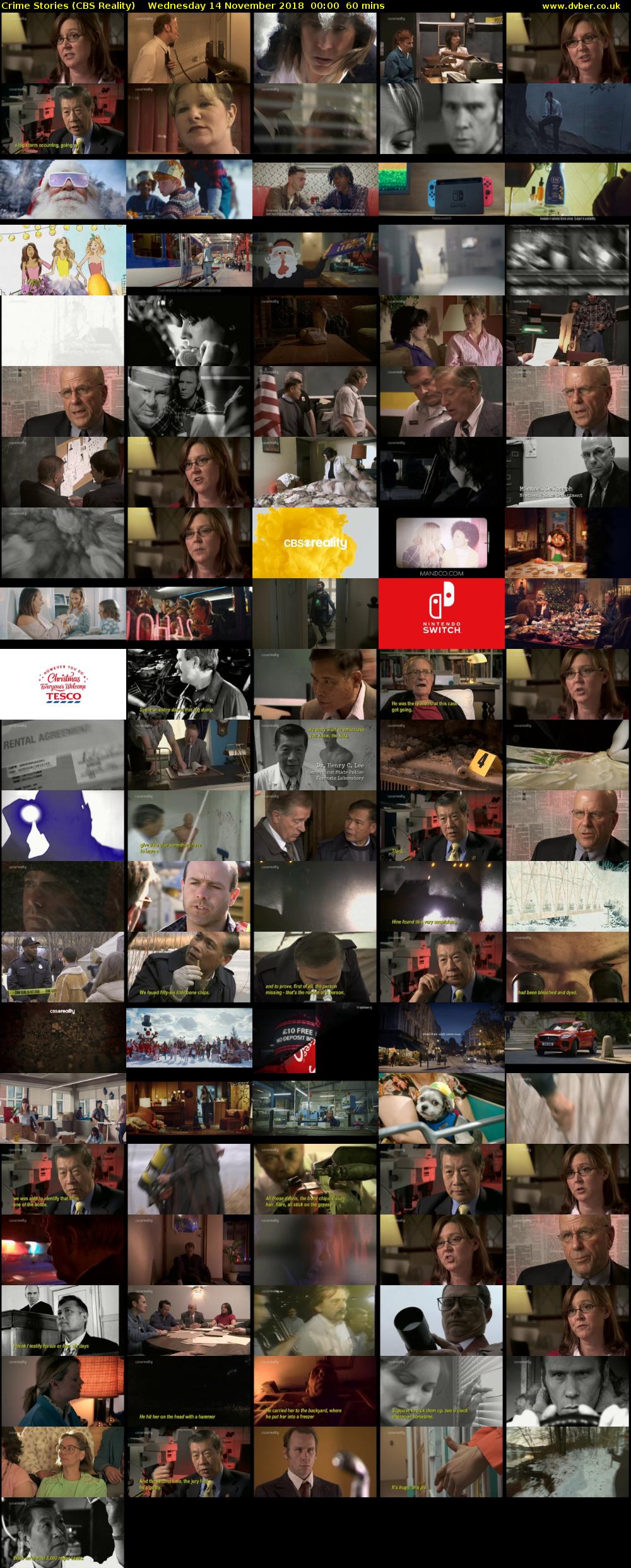 Crime Stories (CBS Reality) Wednesday 14 November 2018 00:00 - 01:00