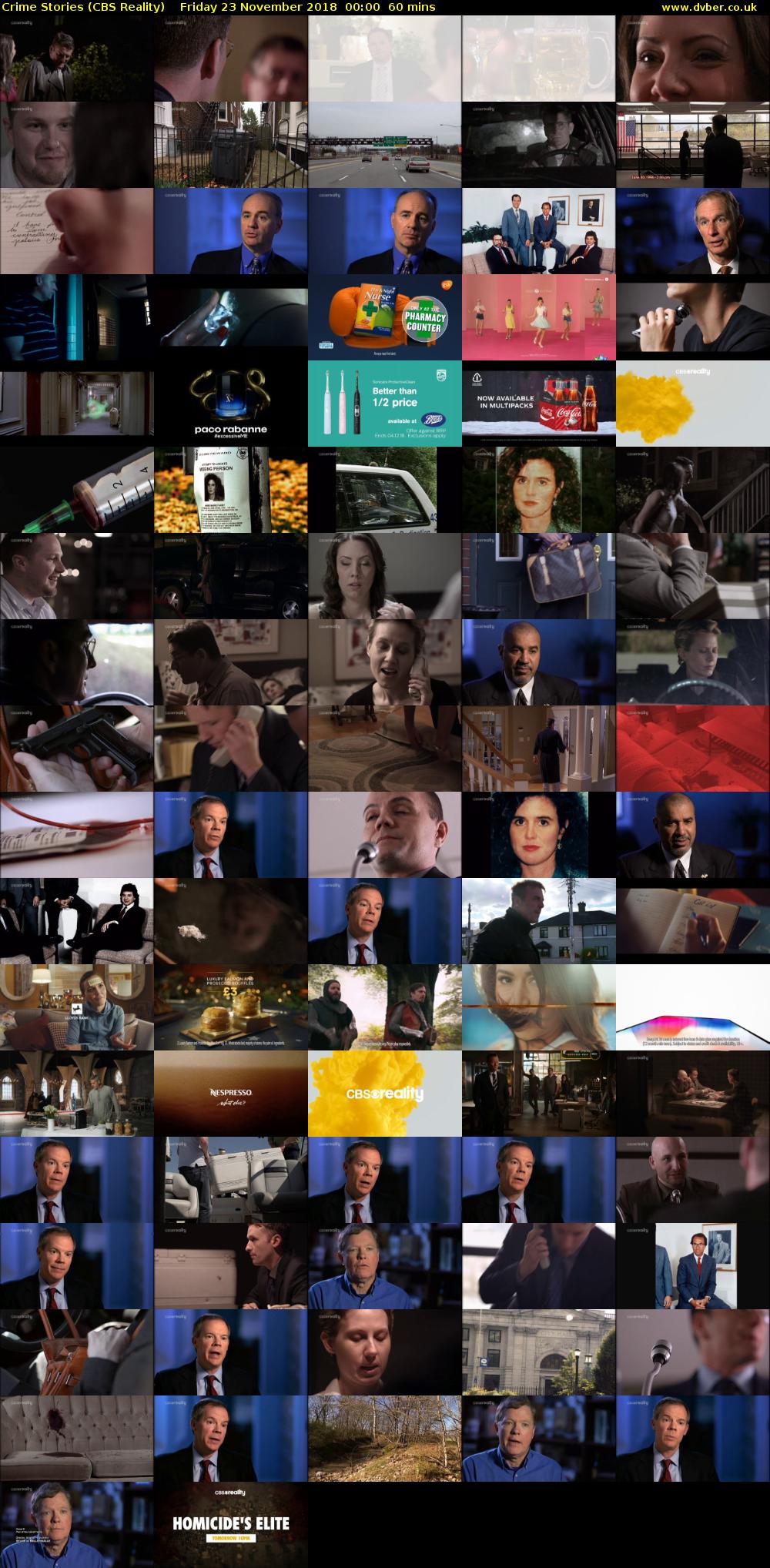 Crime Stories (CBS Reality) Friday 23 November 2018 00:00 - 01:00