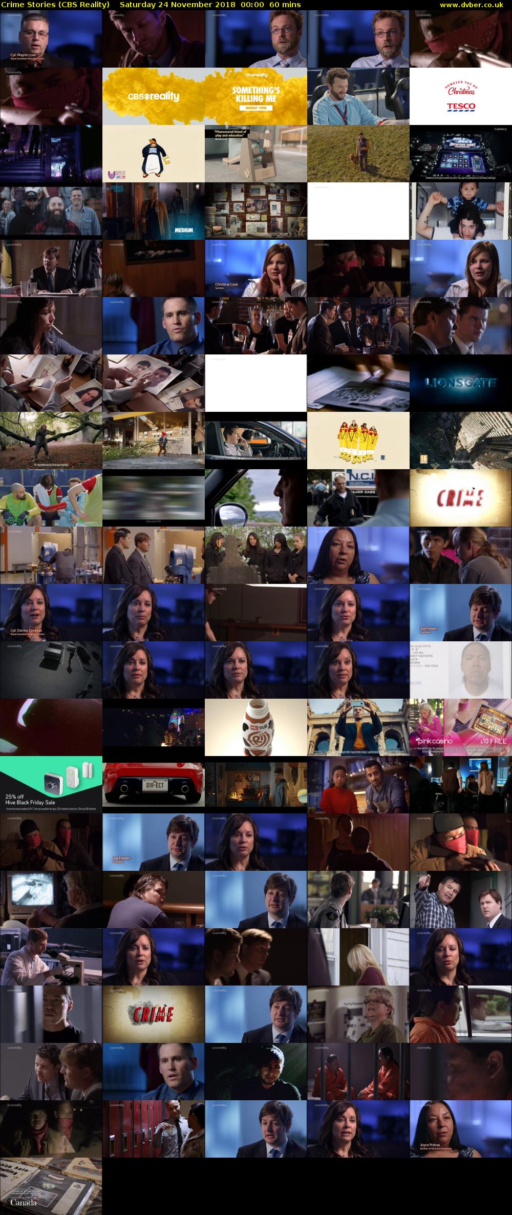 Crime Stories (CBS Reality) Saturday 24 November 2018 00:00 - 01:00