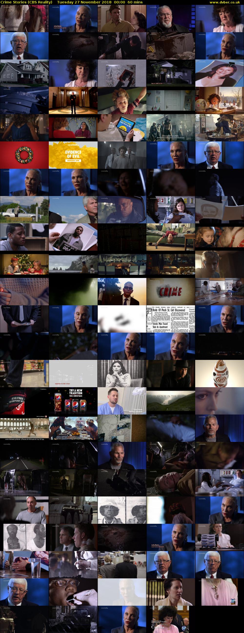 Crime Stories (CBS Reality) Tuesday 27 November 2018 00:00 - 01:00