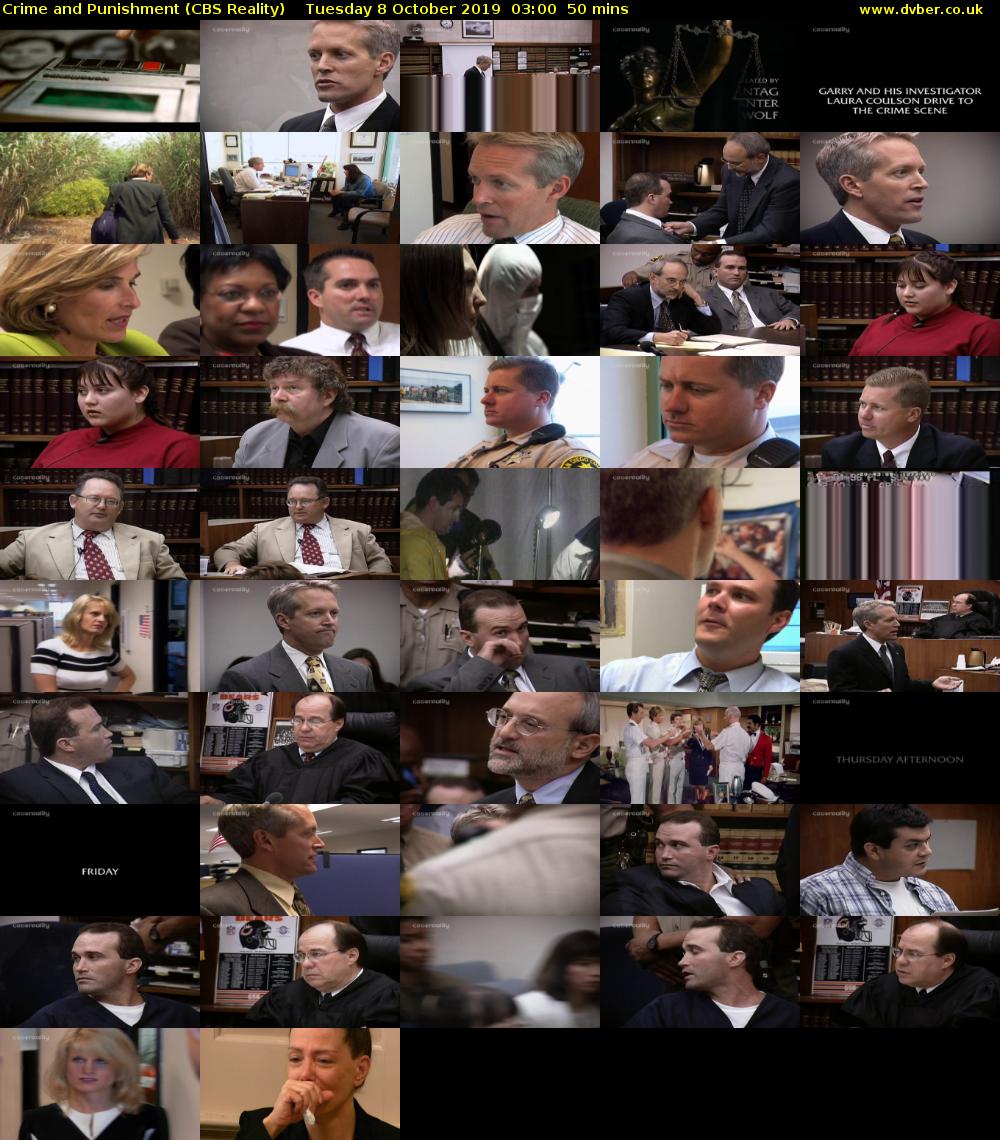 Crime and Punishment (CBS Reality) Tuesday 8 October 2019 03:00 - 03:50