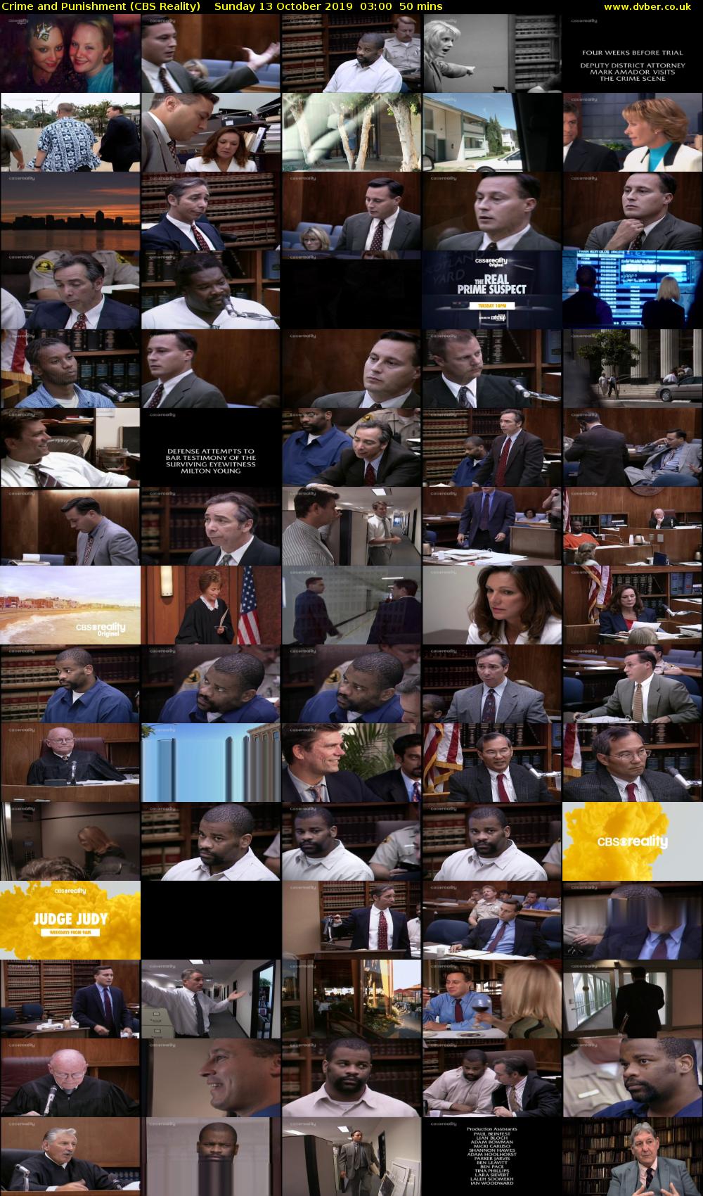 Crime and Punishment (CBS Reality) Sunday 13 October 2019 03:00 - 03:50