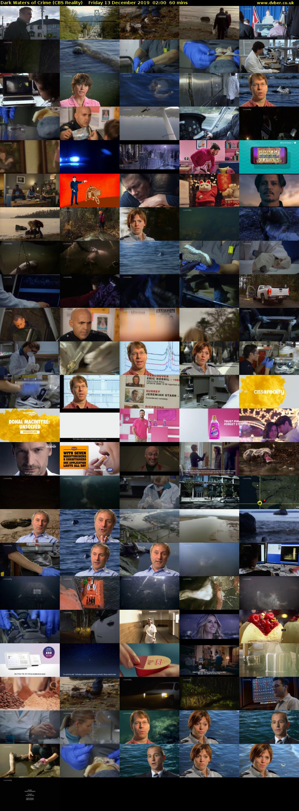 Dark Waters of Crime (CBS Reality) Friday 13 December 2019 02:00 - 03:00