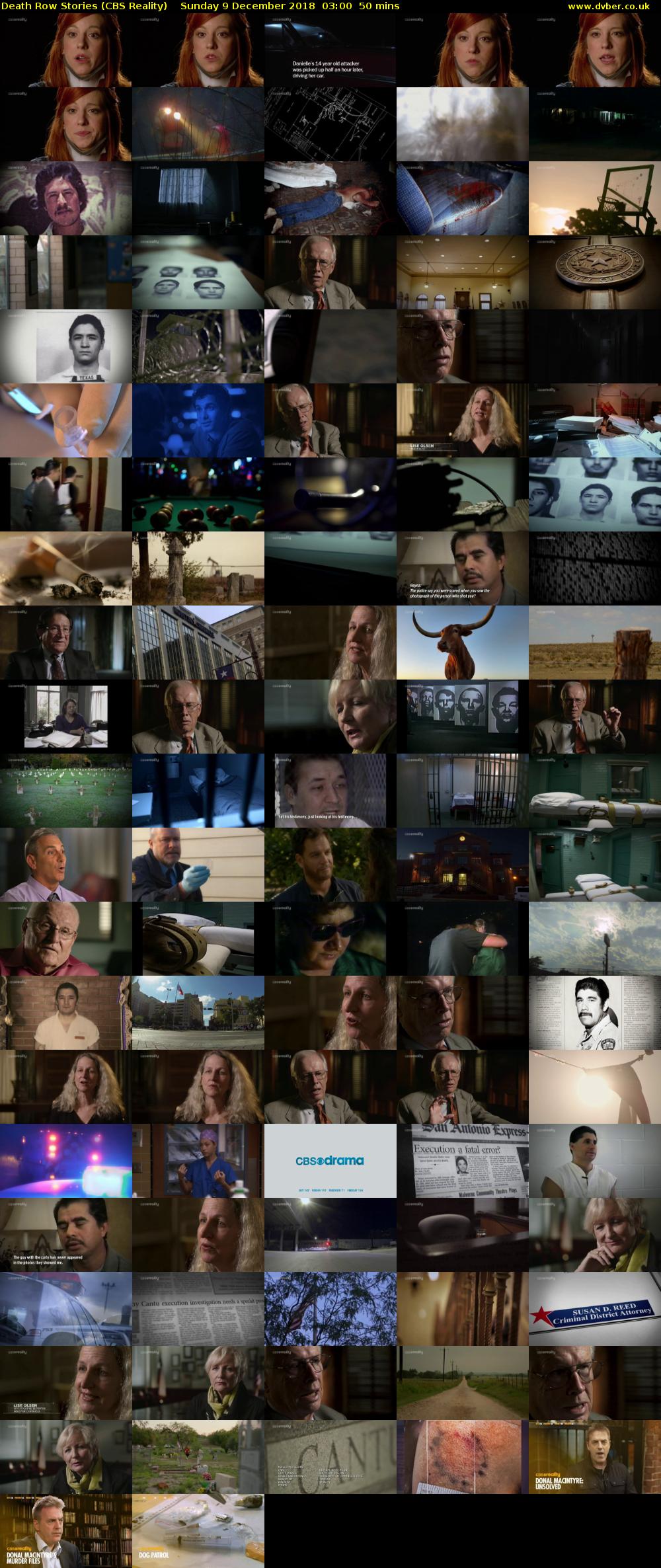 Death Row Stories (CBS Reality) Sunday 9 December 2018 03:00 - 03:50