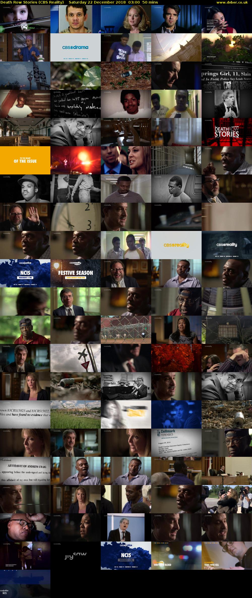 Death Row Stories (CBS Reality) Saturday 22 December 2018 03:00 - 03:50