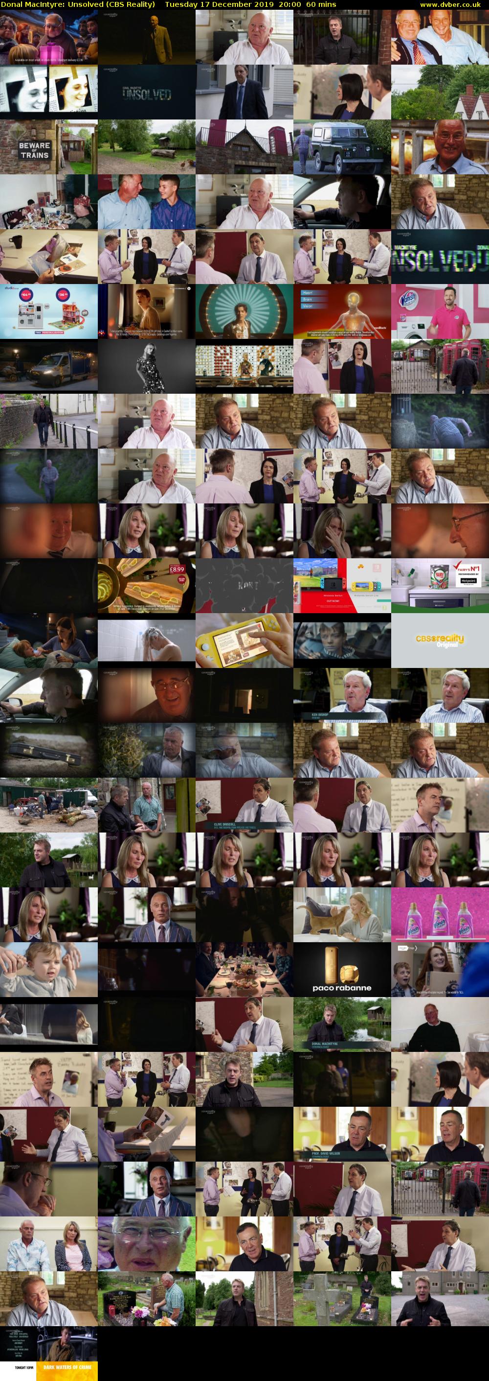 Donal MacIntyre: Unsolved (CBS Reality) Tuesday 17 December 2019 20:00 - 21:00