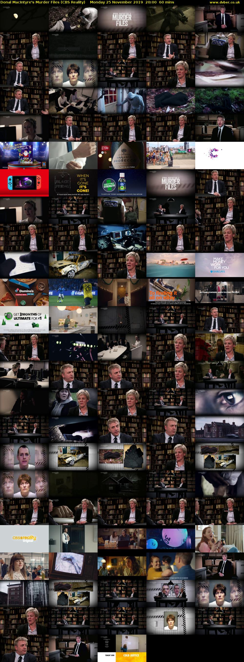 Donal MacIntyre's Murder Files (CBS Reality) Monday 25 November 2019 20:00 - 21:00