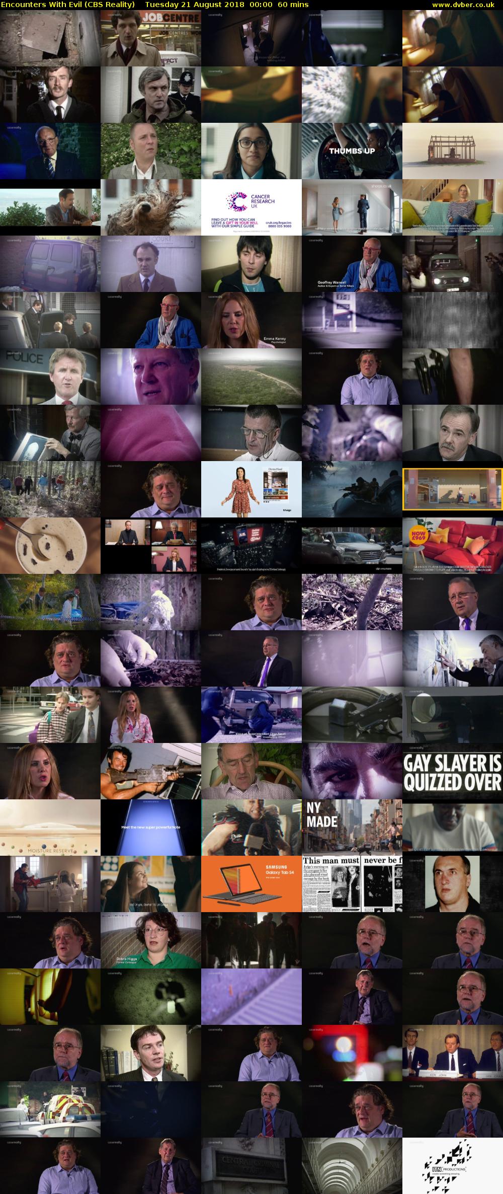 Encounters With Evil (CBS Reality) Tuesday 21 August 2018 00:00 - 01:00