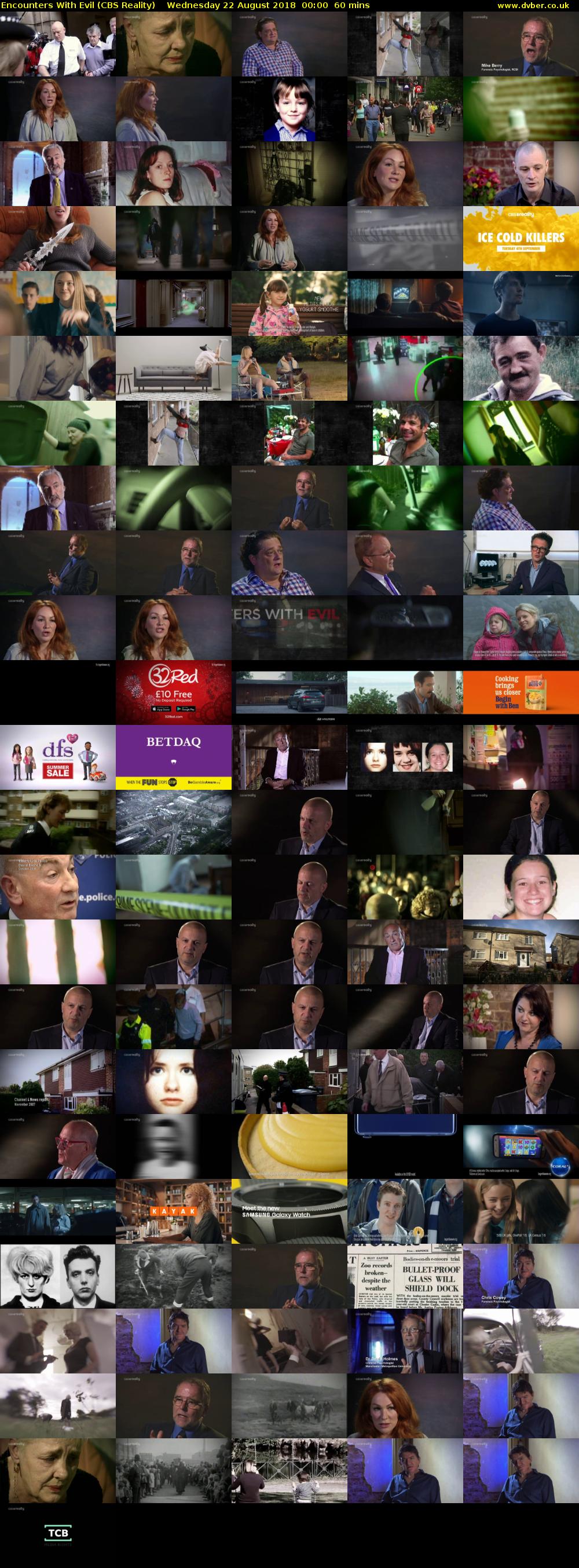 Encounters With Evil (CBS Reality) Wednesday 22 August 2018 00:00 - 01:00