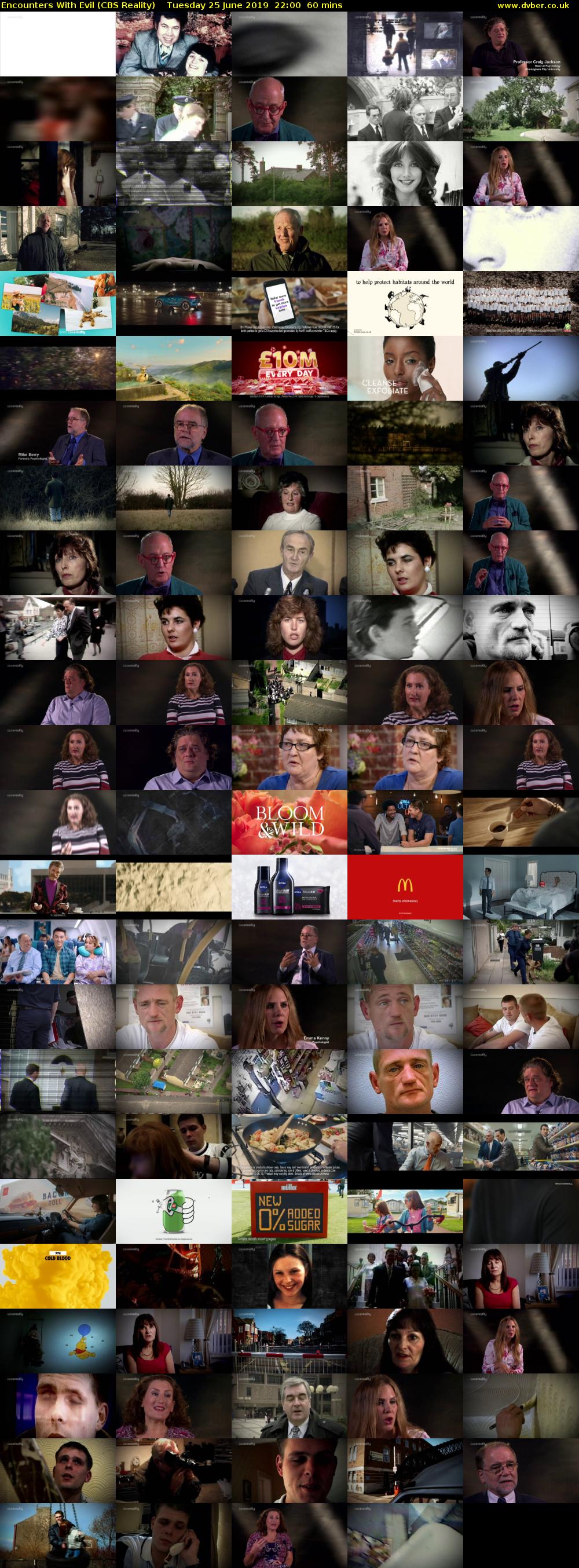 Encounters With Evil (CBS Reality) Tuesday 25 June 2019 22:00 - 23:00