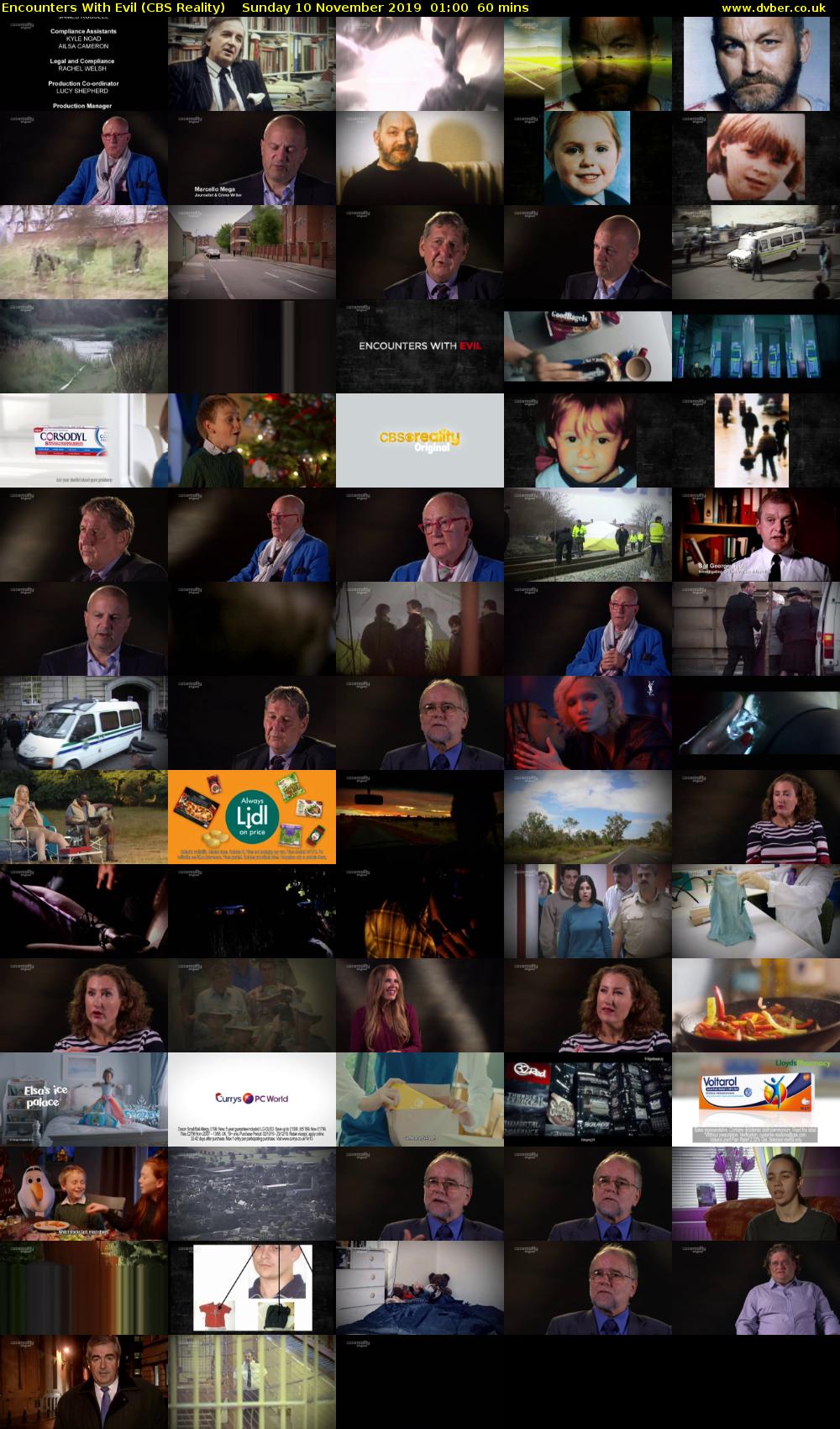 Encounters With Evil (CBS Reality) Sunday 10 November 2019 01:00 - 02:00